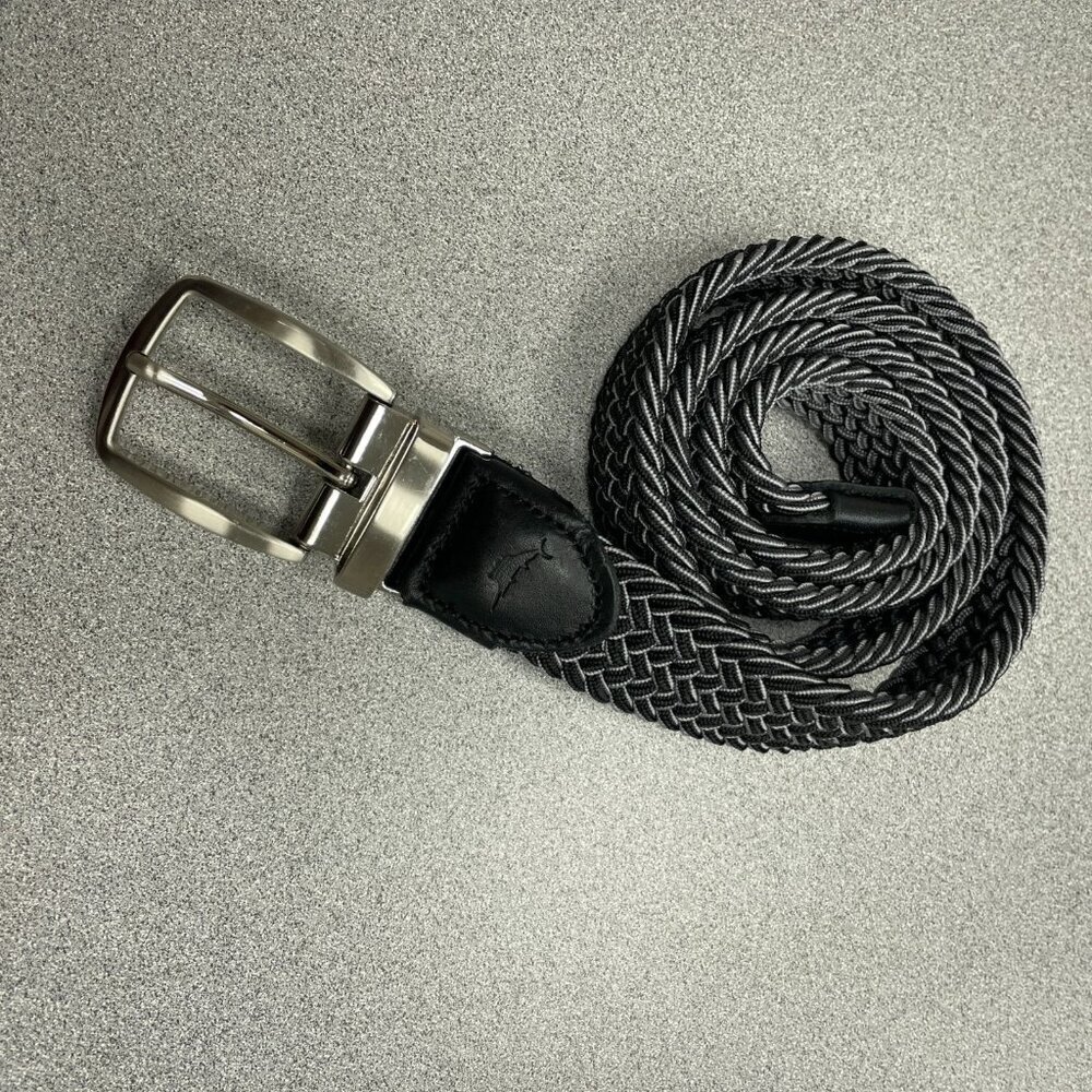 Tommy Bahama stretch Men's S/M Braided Stretch Belt Revertible i1792 - Picture 2 of 4
